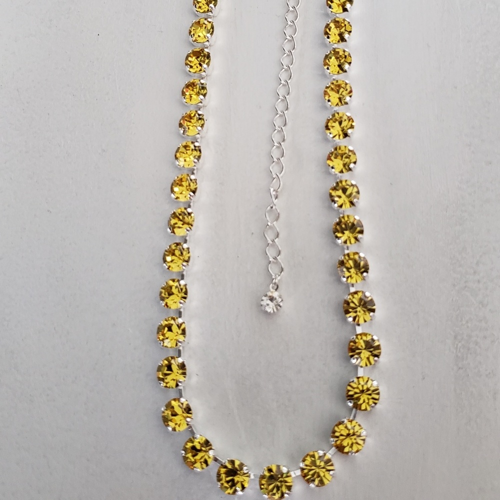 8mm crystal necklace